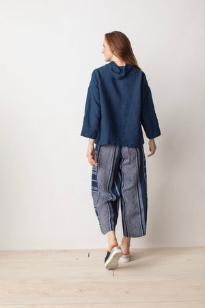 Lantern Linen Crop Pant