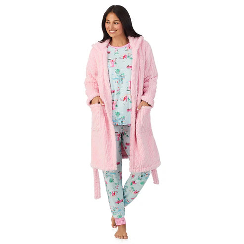 Brushed Sweater Knit Long Sleeve Top with Jogger 2-Pc Pajama Set