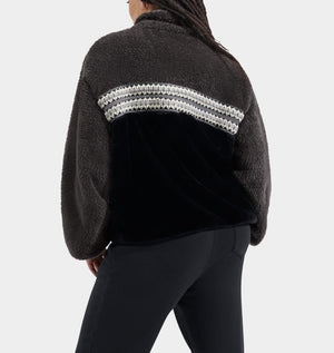 Marlene Sherpa Jacket Heritage Braid | Black