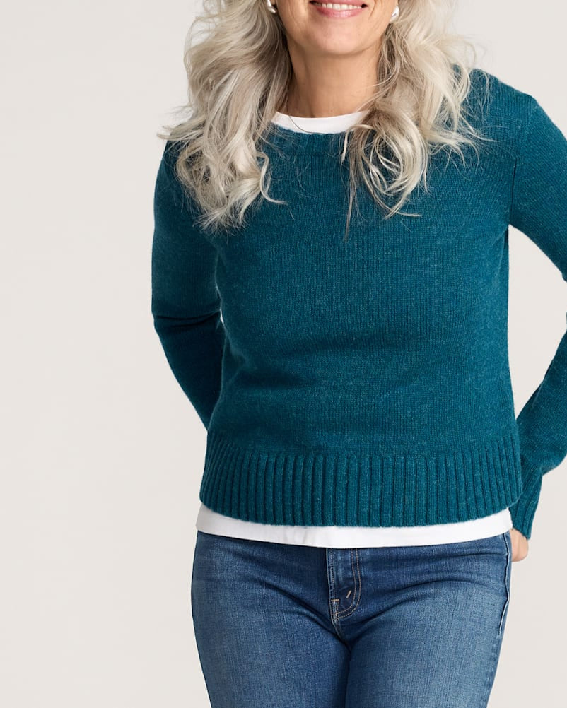 Relaxed Shetland Crew Pullover