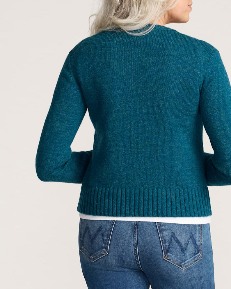 Relaxed Shetland Crew Pullover