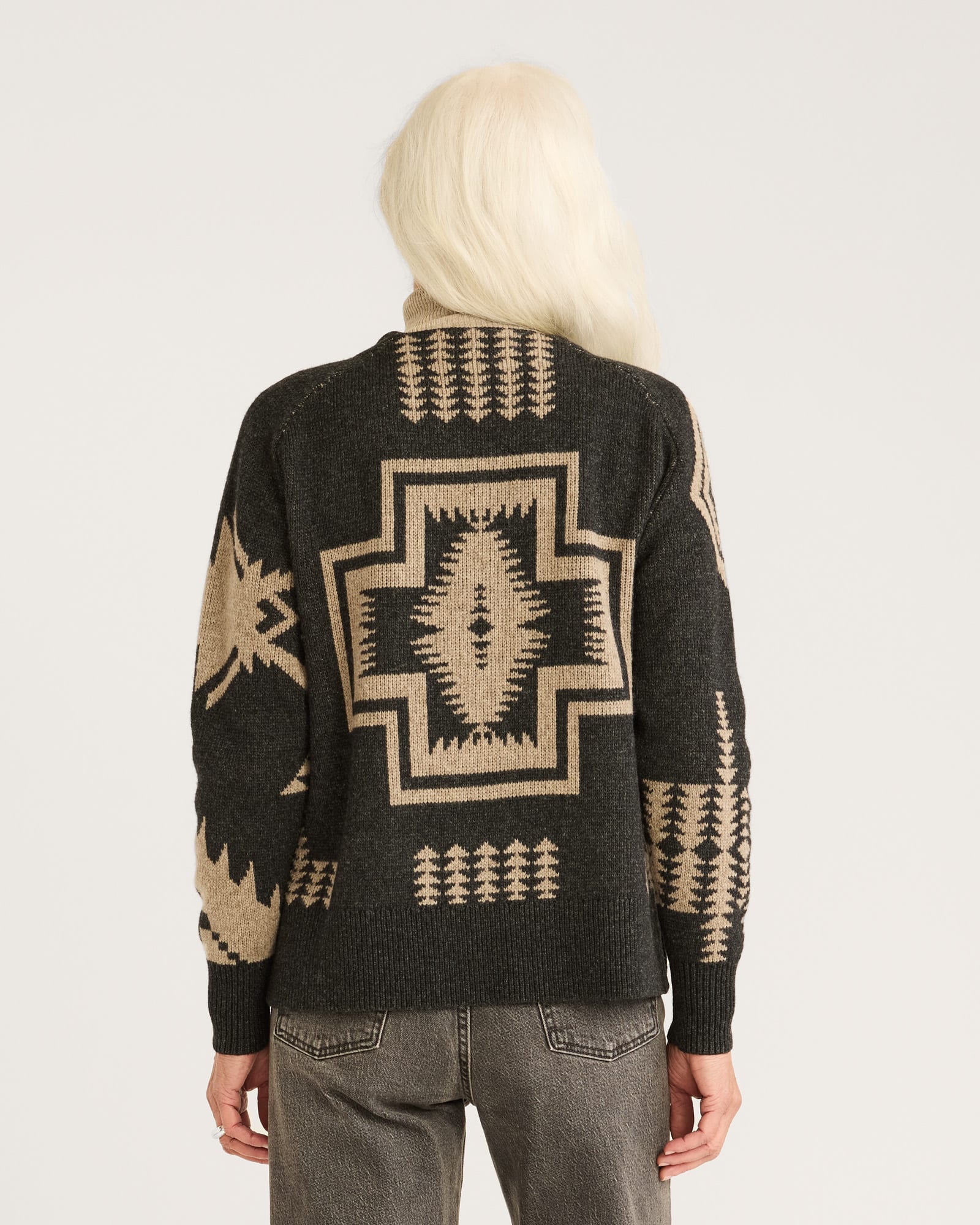 Pendleton Lambswool Mixed Graphic Cardigan