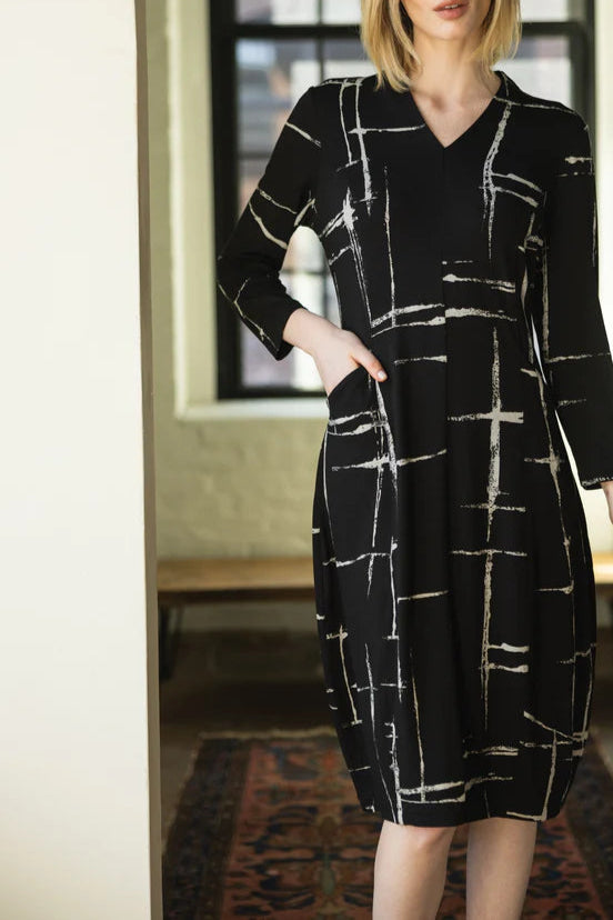 Arthouse Grid Cocoon Dress