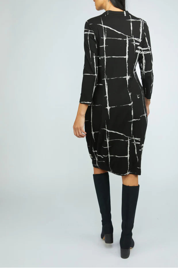 Arthouse Grid Cocoon Dress