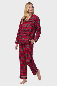 Red Tartan Women's Flannel Pajama