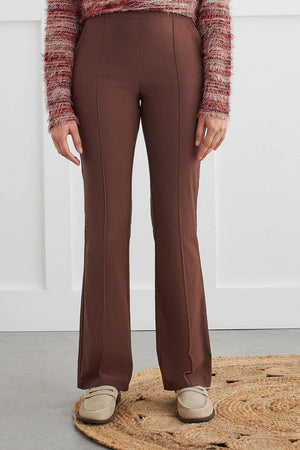 Flatten It Pull On 32" Bootcut Pants | Chocolate