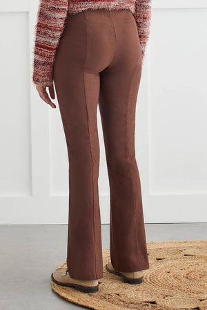 Flatten It Pull On 32" Bootcut Pants | Chocolate