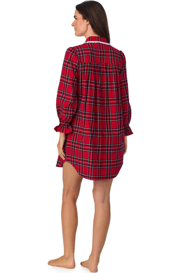 Red Tartan Flannel Nightshirt