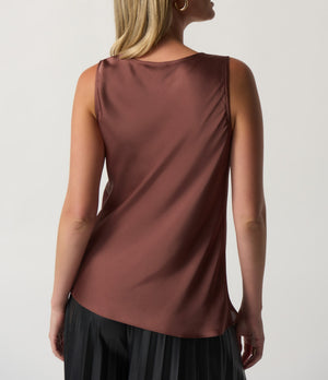 Cowl Neck Satin Top | Toffee