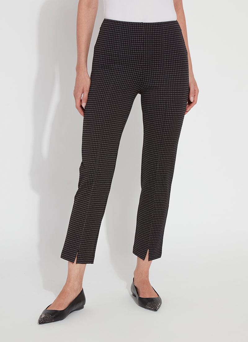 Patterned Wisteria Ankle Pant | BLACK CRISS-CROSS