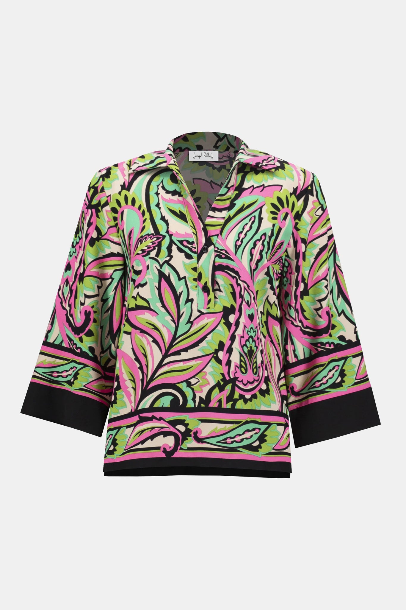 Woven Paisley Boxy Top