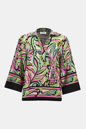 Woven Paisley Boxy Top