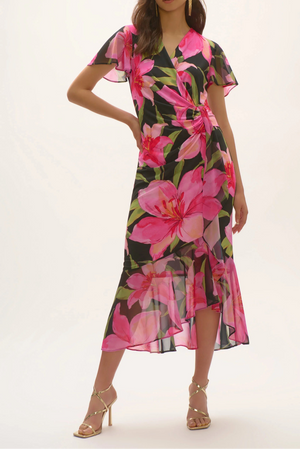 Floral Print Wrap Dress