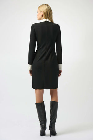 Scuba Crepe Color-Block Shift Dress