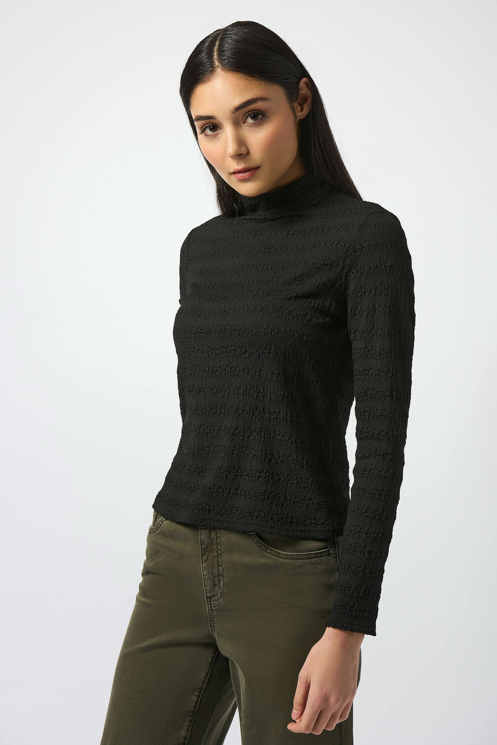 Textured Knit Fitted Top