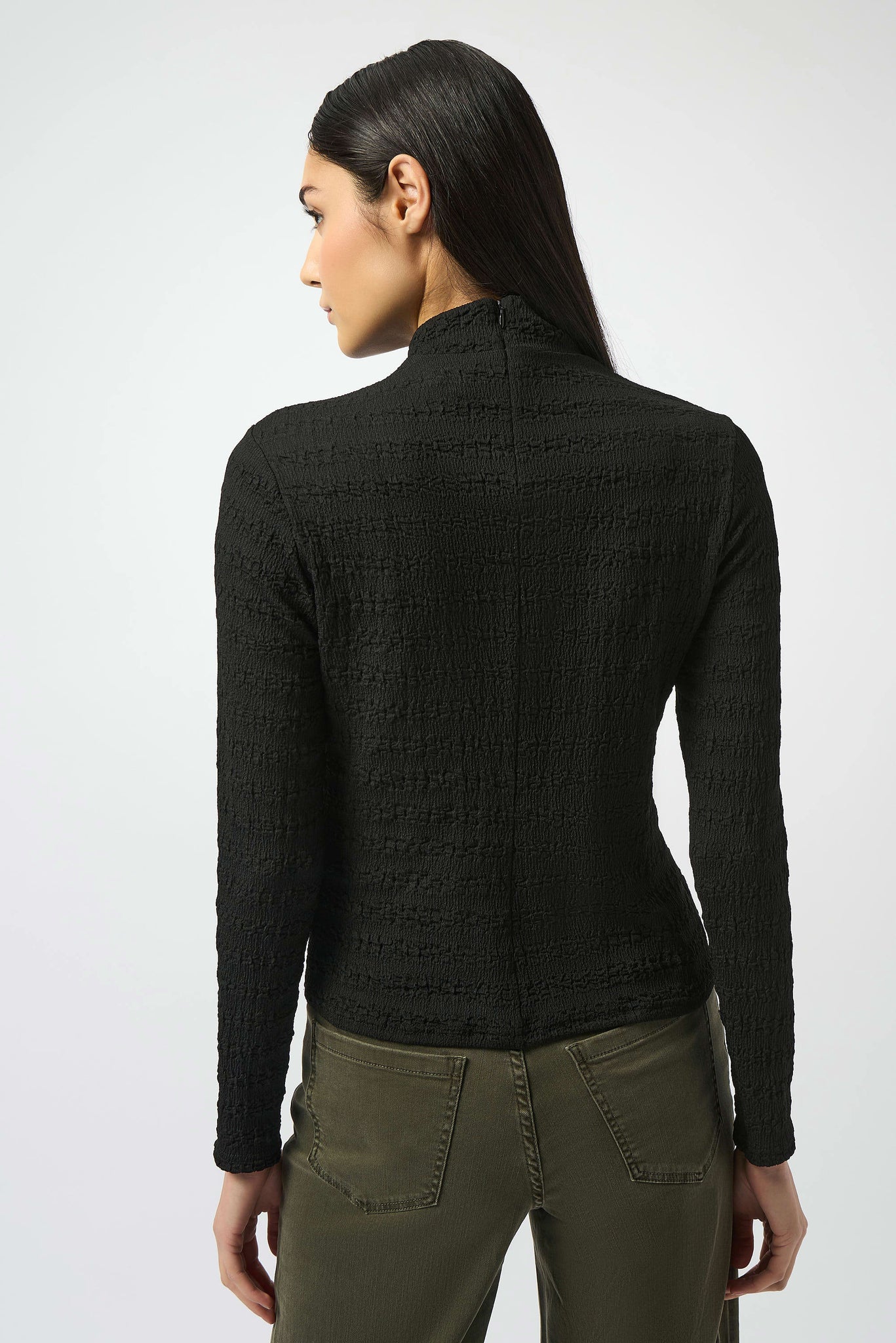 Textured Knit Fitted Top