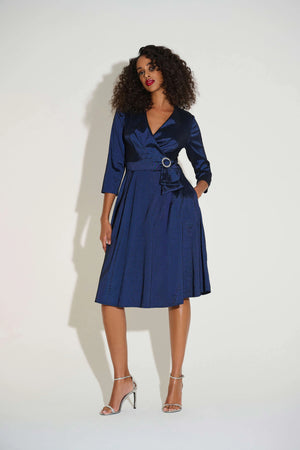 Stretch Taffeta Fit & Flare Dress