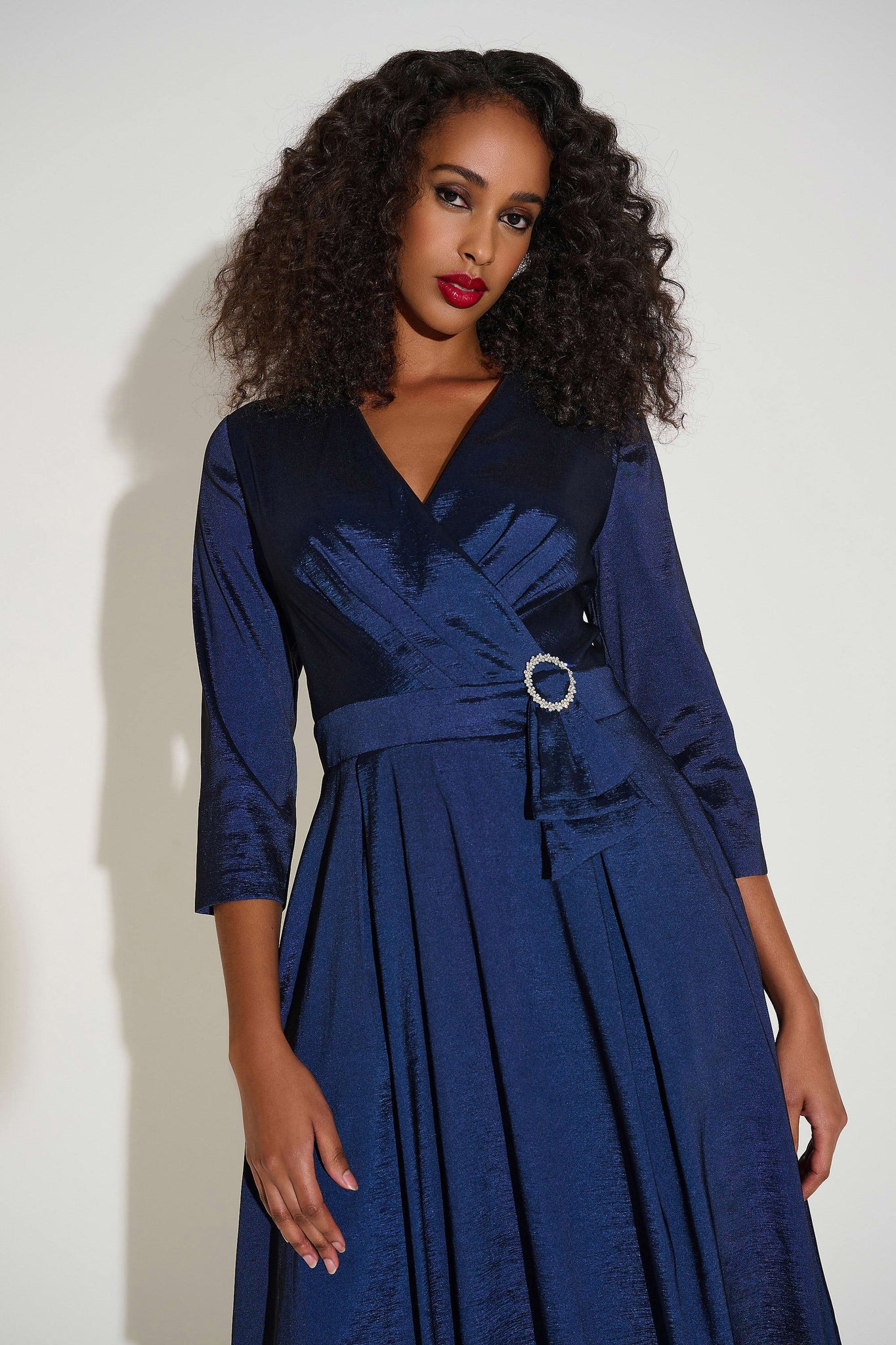 Stretch Taffeta Fit & Flare Dress