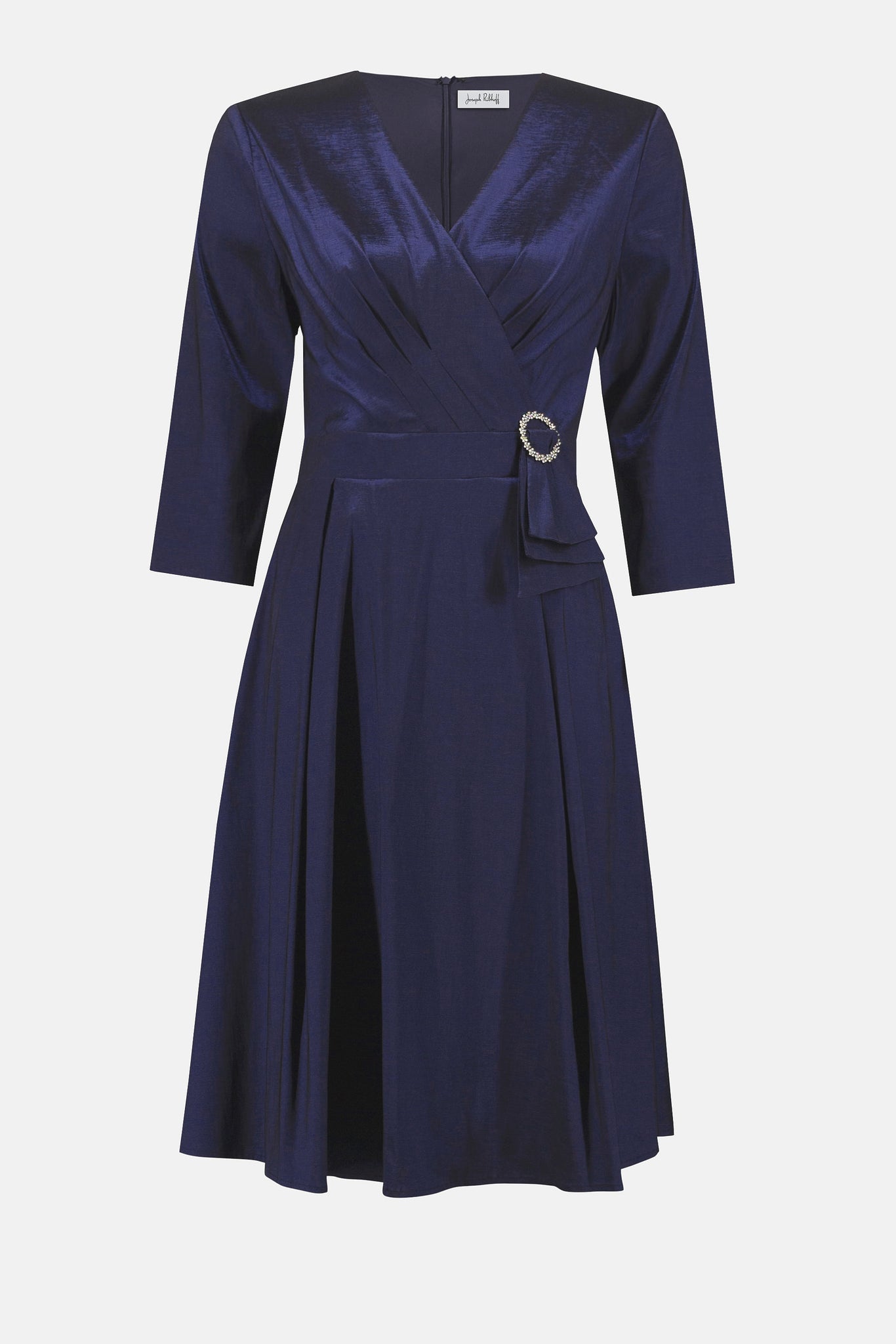 Stretch Taffeta Fit & Flare Dress