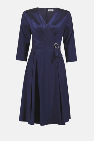 Stretch Taffeta Fit & Flare Dress