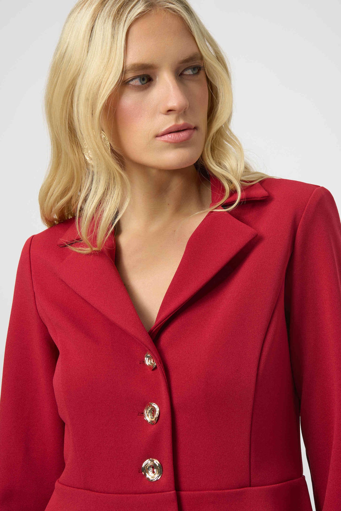 Scuba Crepe Peplum Blazer