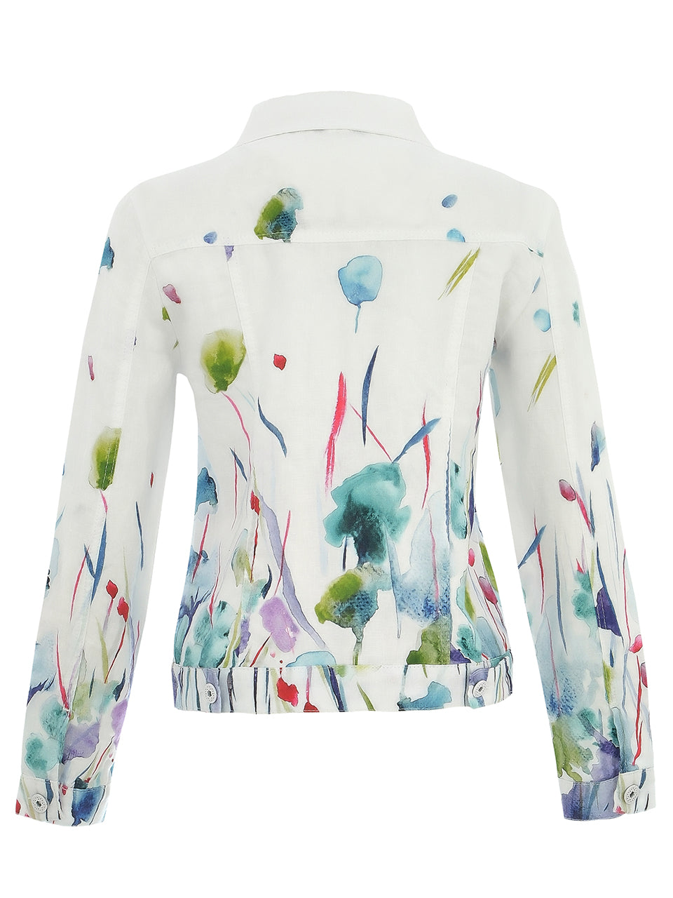 Floral Art Linen Jacket