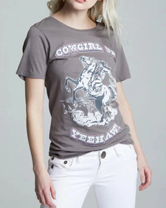 Cowgirl Up Tee | Charcoal