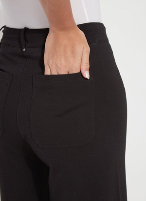 Erin Wide Leg Ponte (28" Inseam) | Black 