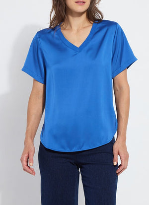 Sonja V Neck Mix Media Top