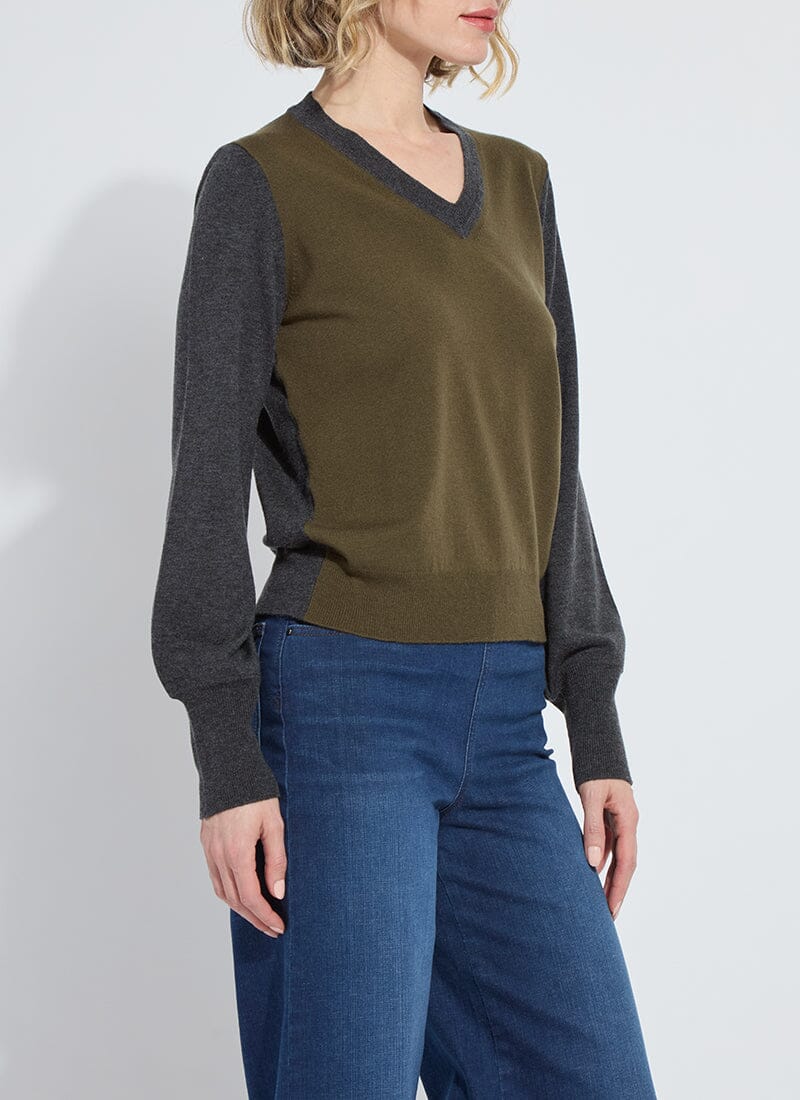 Corinne Washable 100% Merino Wool V-Neck Sweater
