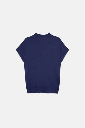 Short Sleeve Sweater | Blue