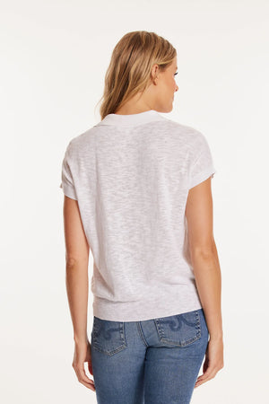 Short Sleeve Polo Sweater Top