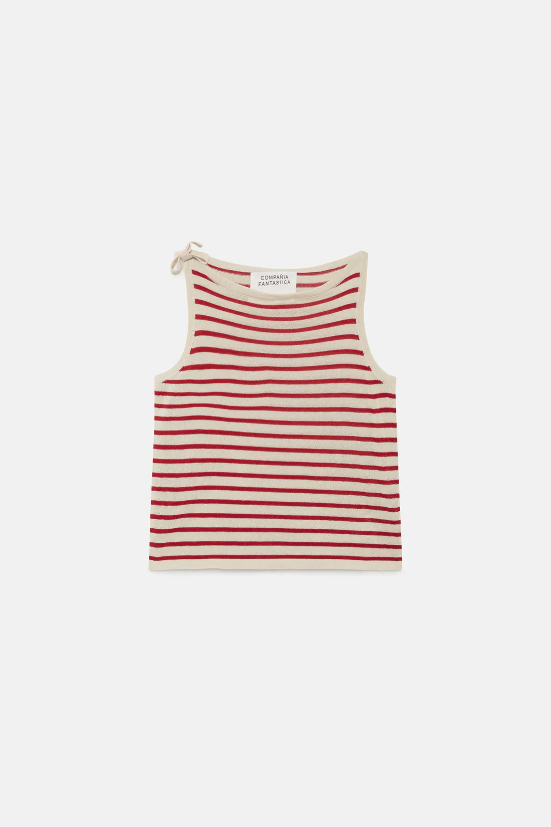 Stripe Knit Tank | Red & Tan