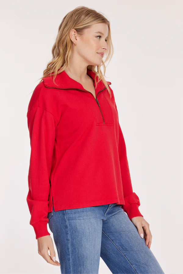 L/S Half Zip Oversized Sweatshirt