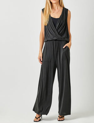 Modal Wide Leg Pants | Black