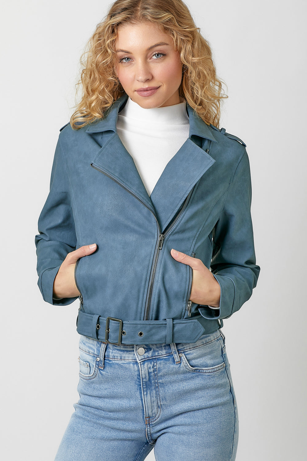 Faux Leather Moto Jacket