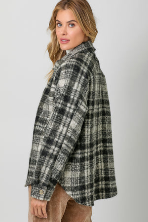 Plaid Button Down Shacket