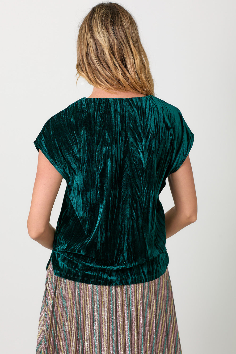 Velvet Cupro V-Neck Top