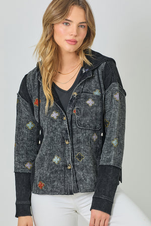 Thermal Contrast Hoodie Jacket