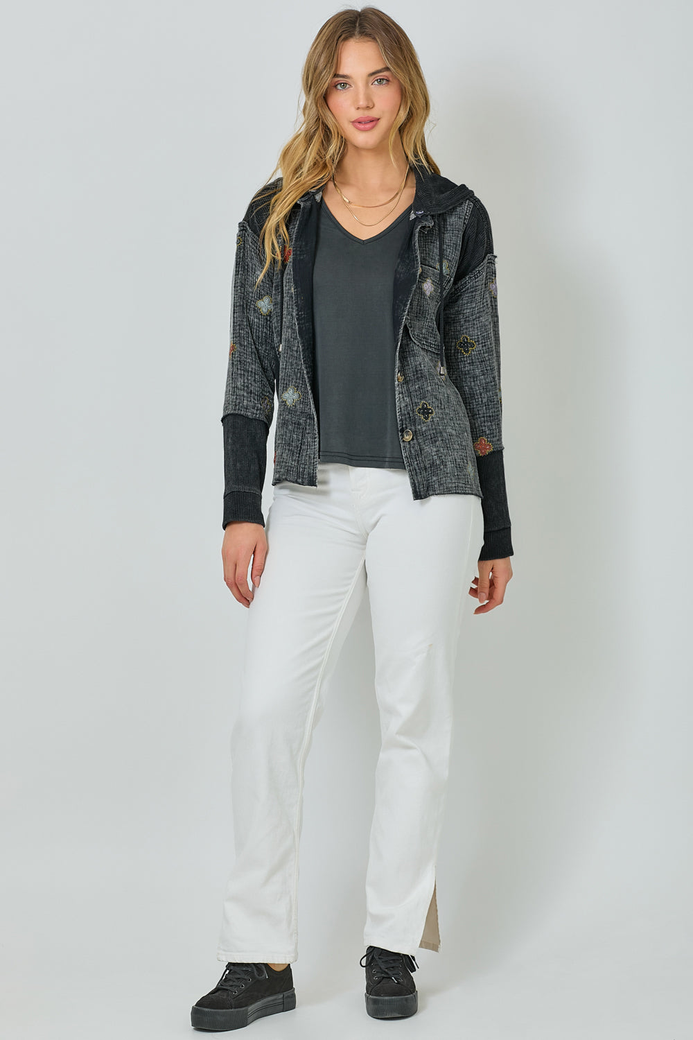 Thermal Contrast Hoodie Jacket