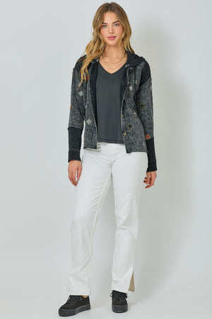 Thermal Contrast Hoodie Jacket
