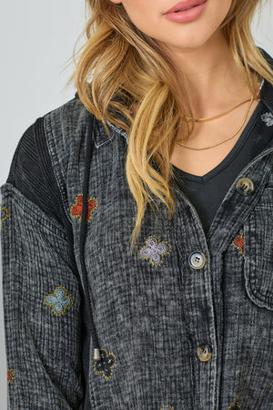 Thermal Contrast Hoodie Jacket