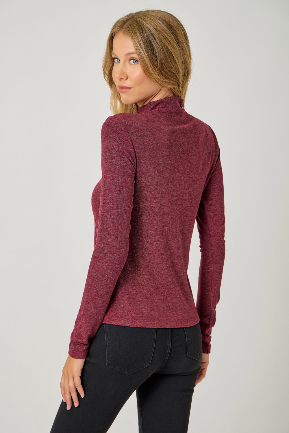 Knit Mock Long Sleeve Top