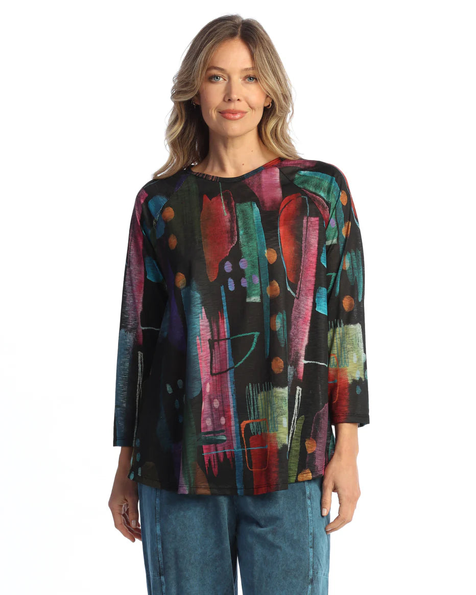 Raglan Sleeve A-Line Drape Top