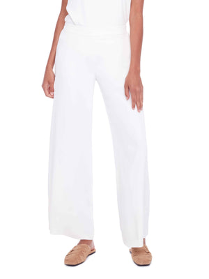 Solid Vegan Silk Wide Leg Pant