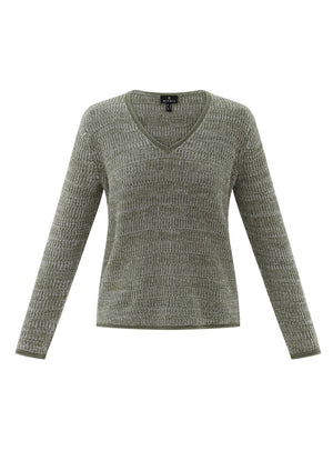 Marble V-Neck Heather Sweater
