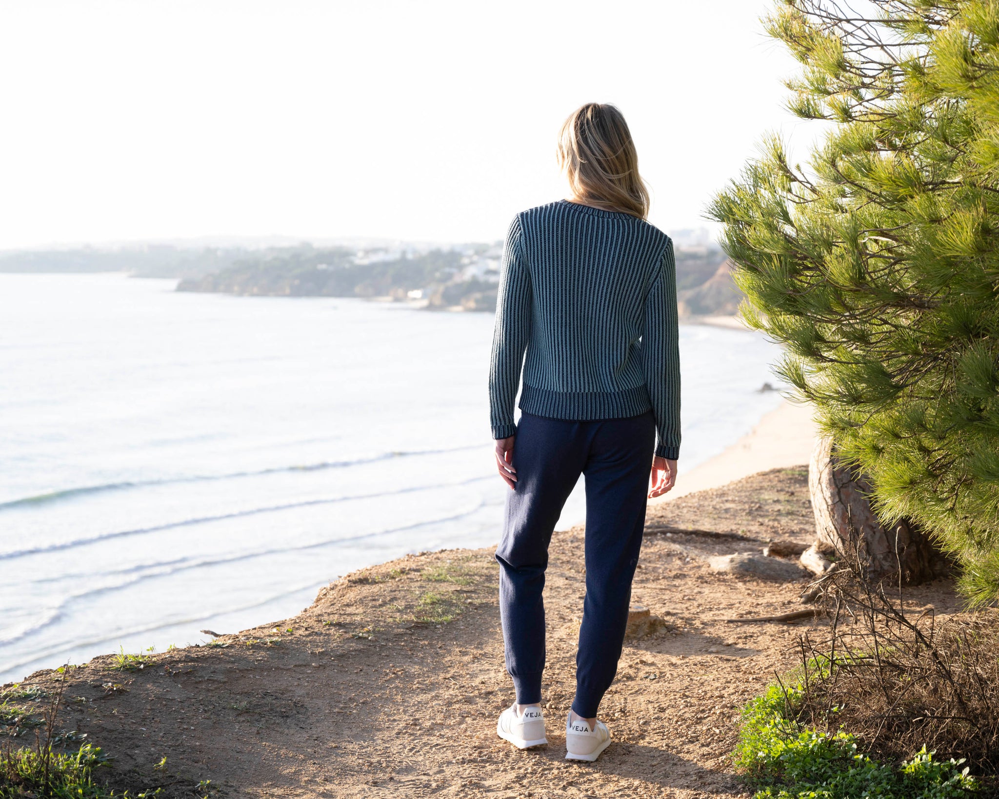 Removable Cowl Rib Sweater