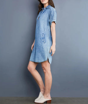 Sally Pop-over Dress | Denim