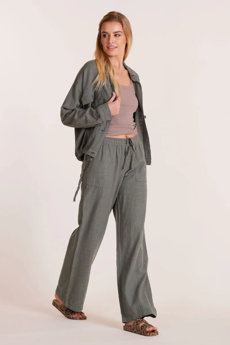 Wide Leg Tie Waist Pant