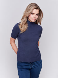 Mock Neck Basic Top